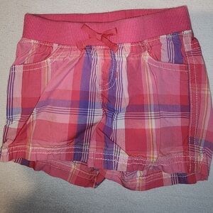 Jumping Beans Pink Plaid Girl's Cargo Shorts